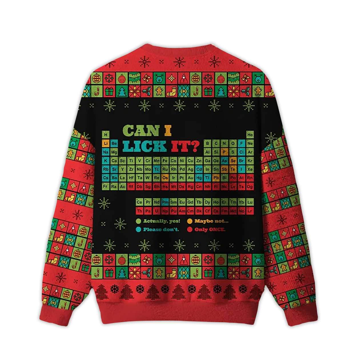 Alternative view of 2025 Periodic Can I Lick It Ugly Christmas Sweater