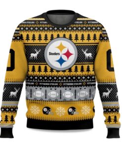 2025 Personalized Steelers Football 2025 Ugly Christmas Sweater
