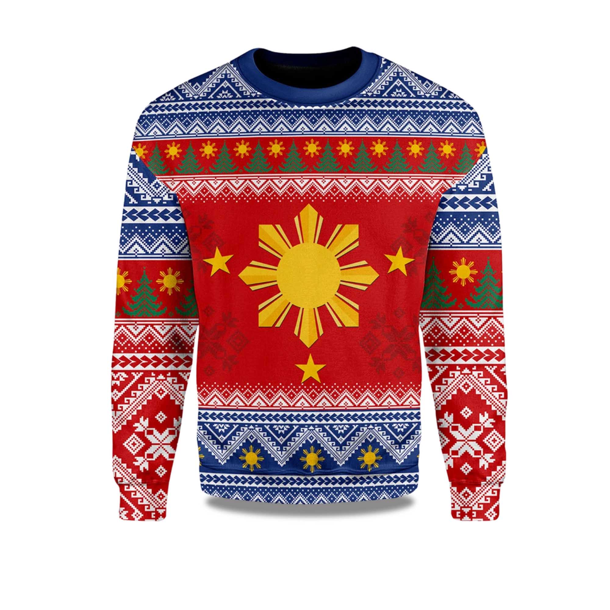2025 Philippines Filipinos Christmas Ugly Sweater