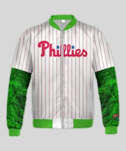 Alternative view of 2025 Phillies Phanatic Bomber Jacket