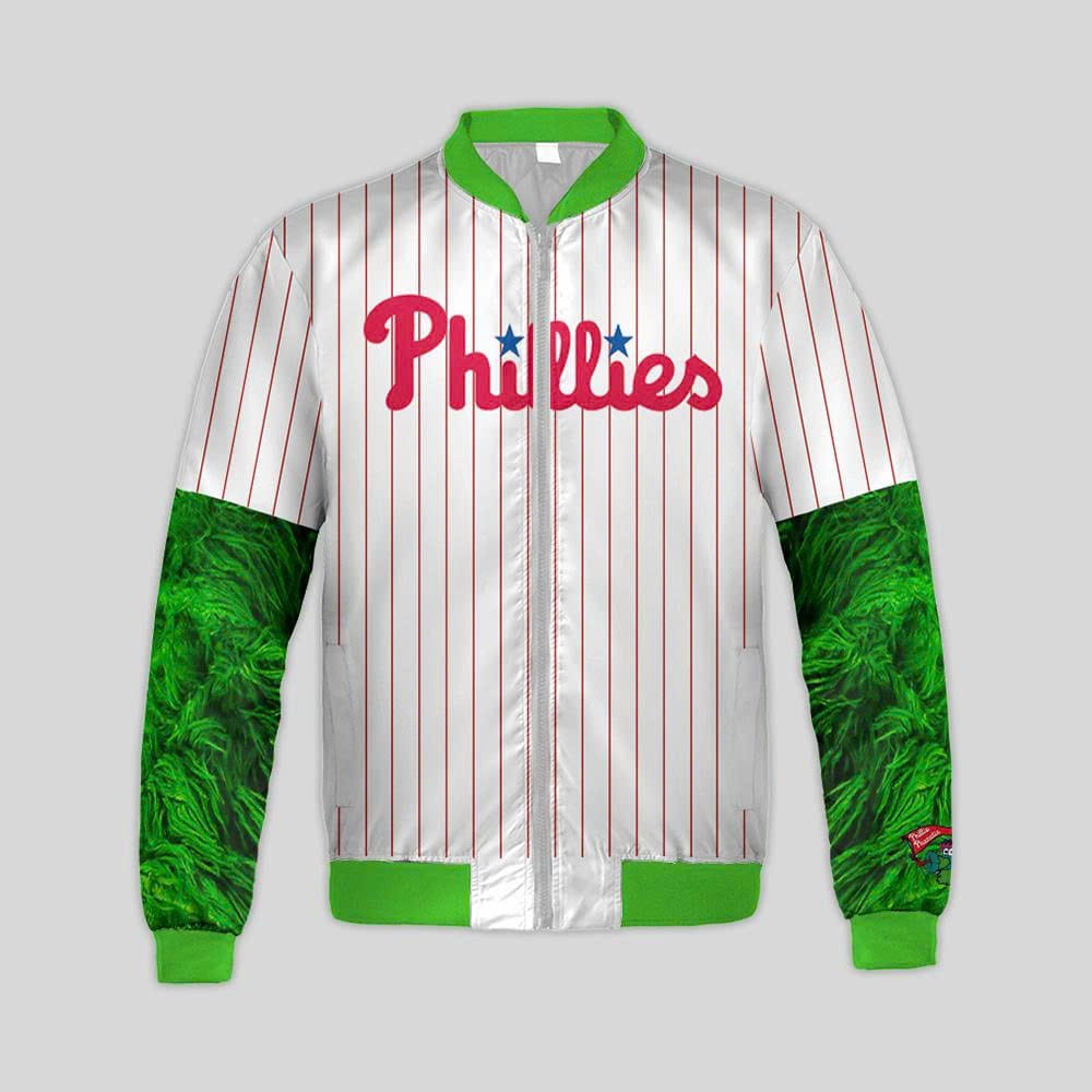 Alternative view of 2025 Phillies Phanatic Bomber Jacket