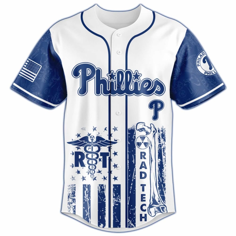 Alternative view of 2025 Phillies Radiology Tech Night Jersey