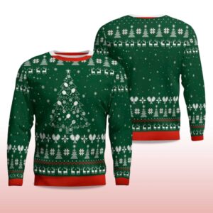 Alternative view of 2025 Pickleball Christmas Tree Ugly Sweater