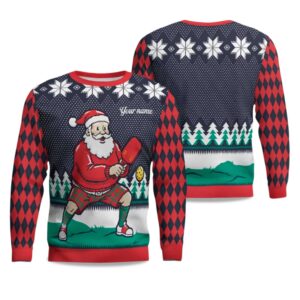 2025 Pickleball Santa Christmas Ugly Sweater