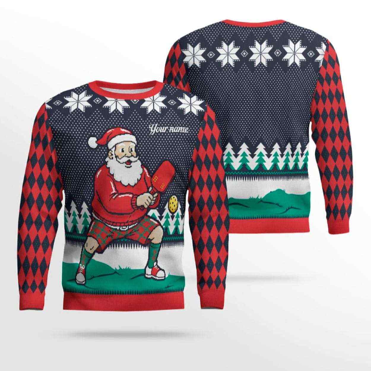 2025 Pickleball Santa Ugly Sweater