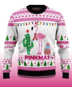 Alternative view of 2025 Pinkmas Flamingo Christmas Ugly Sweater