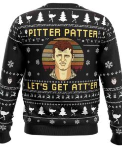 Alternative view of 2025 Pitter Patter Let's Get At'er Letterkenny Ugly Christmas Sweater