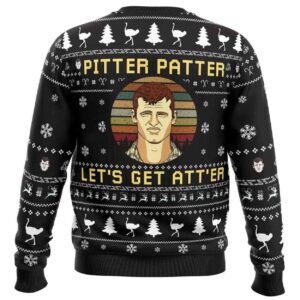 Alternative view of 2025 Pitter Patter Let's Get At'er Letterkenny Ugly Christmas Sweater