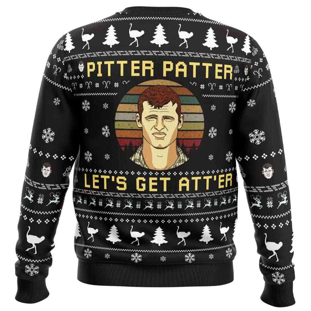 Alternative view of 2025 Pitter Patter Let's Get At'er Letterkenny Ugly Christmas Sweater