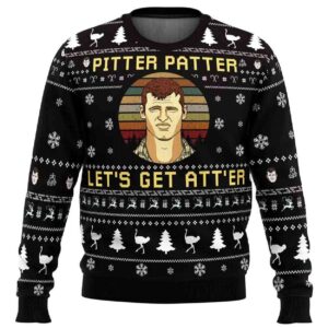 2025 Pitter Patter Let's Get At'er Letterkenny Ugly Christmas Sweater
