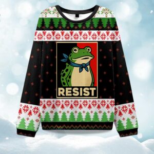 2025 Portland Frog Resist Christmas Ugly Sweater