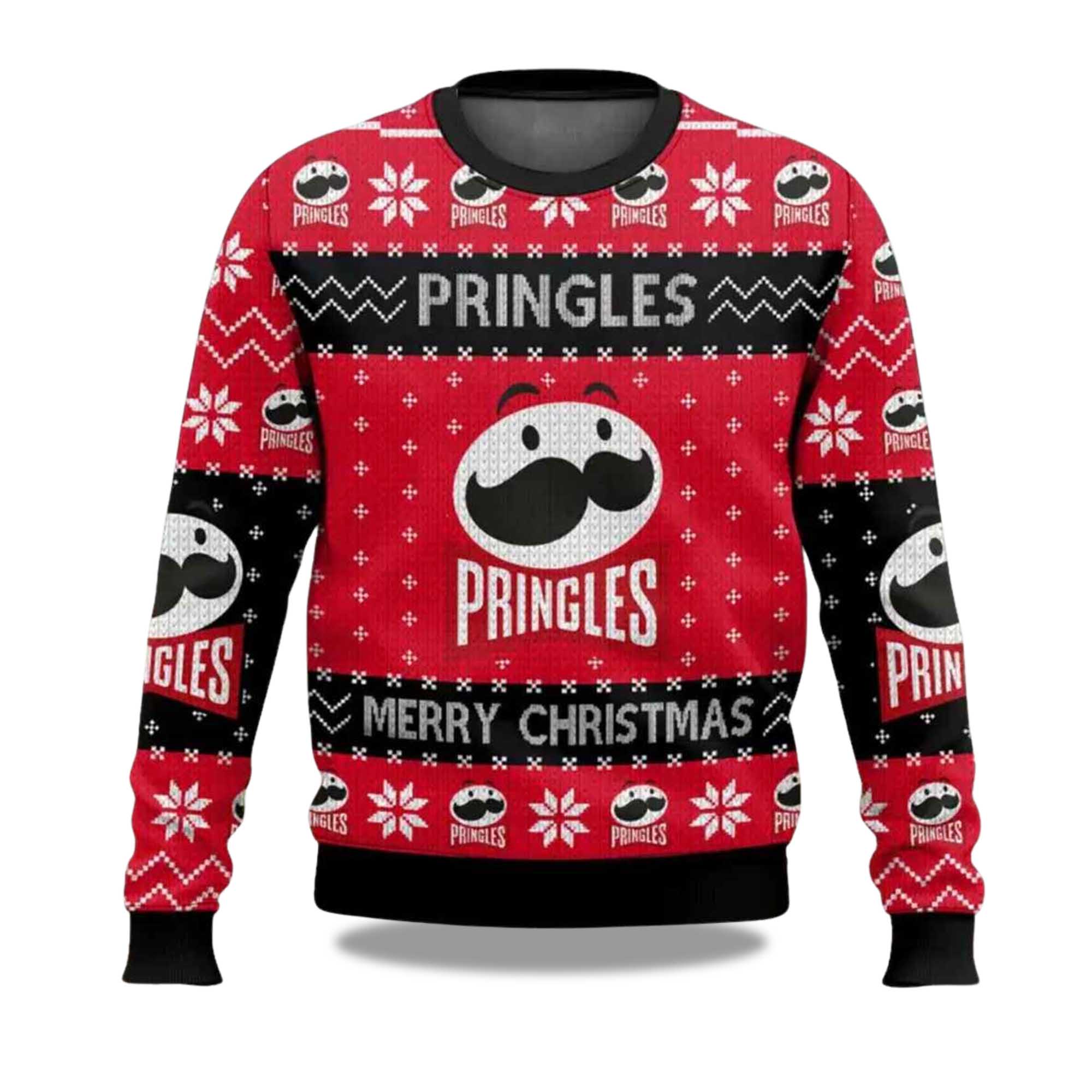 2025 Pringles Snack Brand Ugly Christmas Sweater