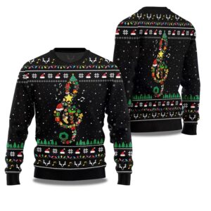 Alternative view of 2025 Radiant Music Note  Ugly Christmas Sweater