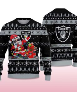 Alternative view of 2025 Raiders Santa Claus Ugly Christmas Sweater