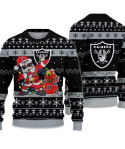 2025 Raiders Santa Claus Ugly Christmas Sweater