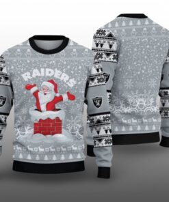 2025 Raiders Santa Ugly Christmas Sweater 
