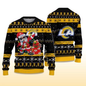 Alternative view of 2025 Rams Santa Claus Ugly Christmas Sweater