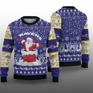 2025 Ravens Santa Ugly Christmas Sweater - Grishko.com