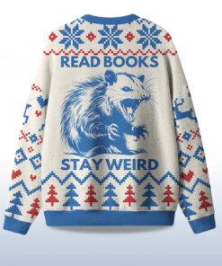 Alternative view of 2025 Read Books Stay Weird Ugly Christmas Sweater
