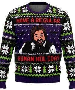2025 Regular Human Holiday What We Do In The Shadows Ugly Christmas Sweater