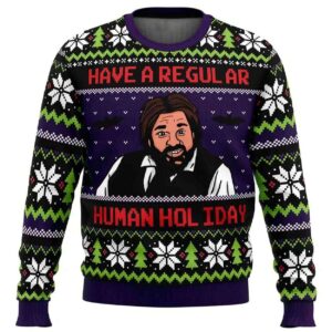 2025 Regular Human Holiday What We Do In The Shadows Ugly Christmas Sweater