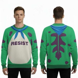 2025 Resist Frog Suit Ugly Christmas Sweater
