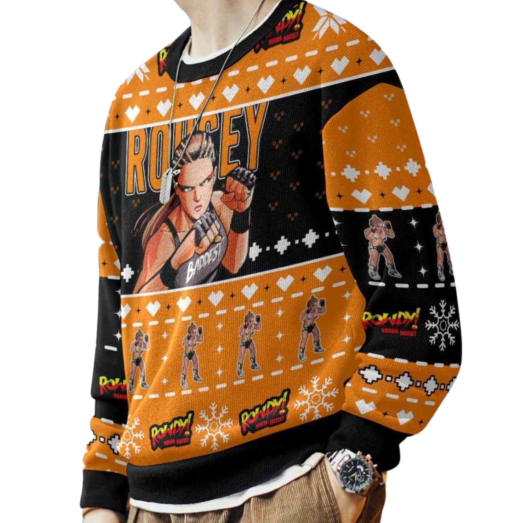 2025 Ronda Rousey Christmas Ugly Sweater