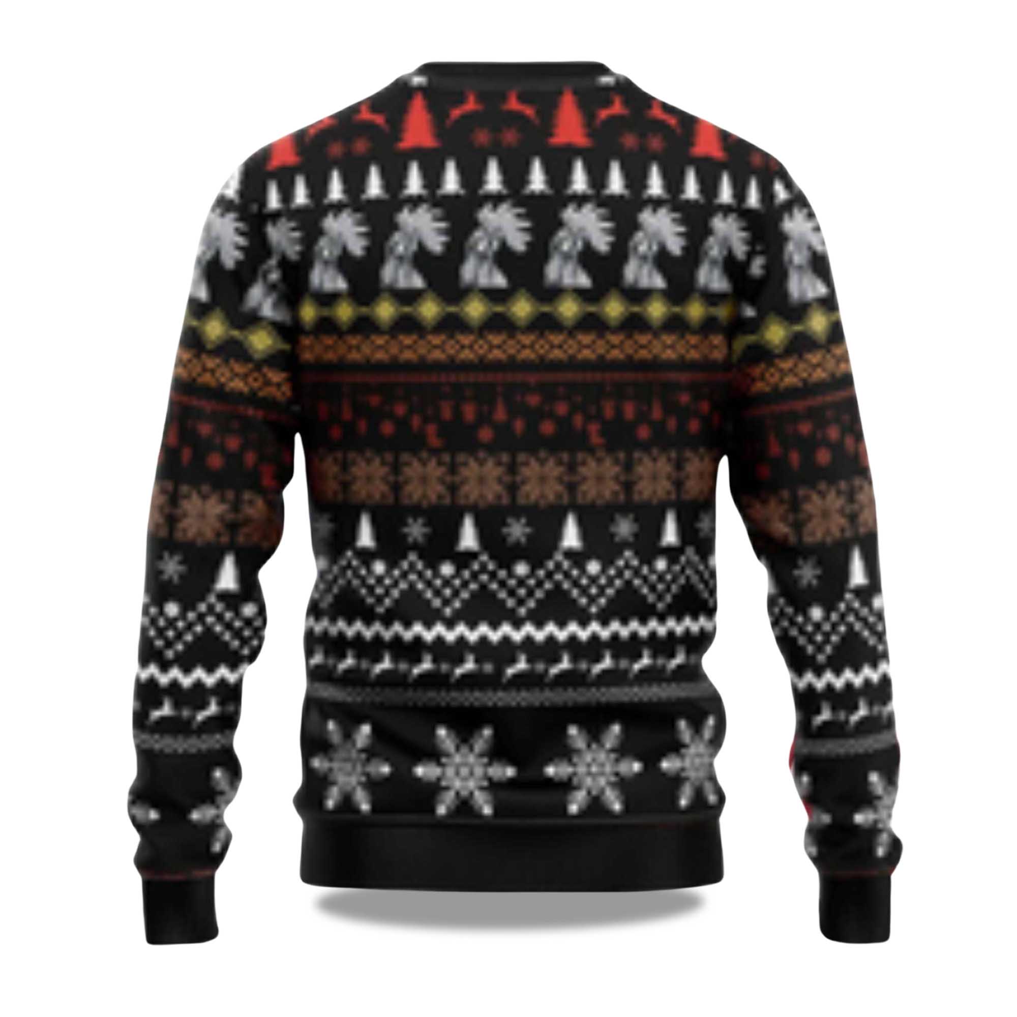 Alternative view of 2025 Rooster Stop Looking at My Cock Christmas Sweater