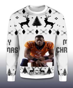 Alternative view of 2025 Russell Wilson Denver Broncos Ugly Christmas Sweater