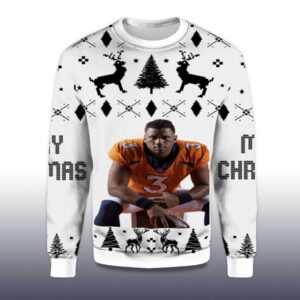 Alternative view of 2025 Russell Wilson Denver Broncos Ugly Christmas Sweater