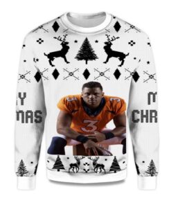 2025 Russell Wilson Denver Broncos Ugly Christmas Sweater