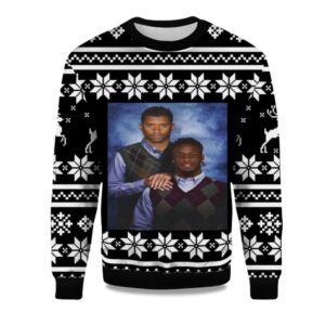 2025 Russell Wilson Jerry Jeudy Step Brother Denver Broncos Ugly Christmas Sweater