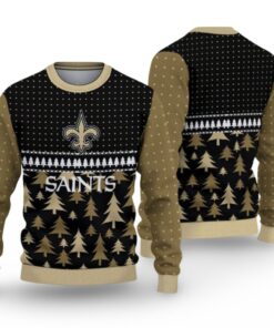 Alternative view of 2025 Saints Festive Holiday Ugly Christmas Sweater 