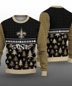 2025 Saints Festive Holiday Ugly Christmas Sweater 