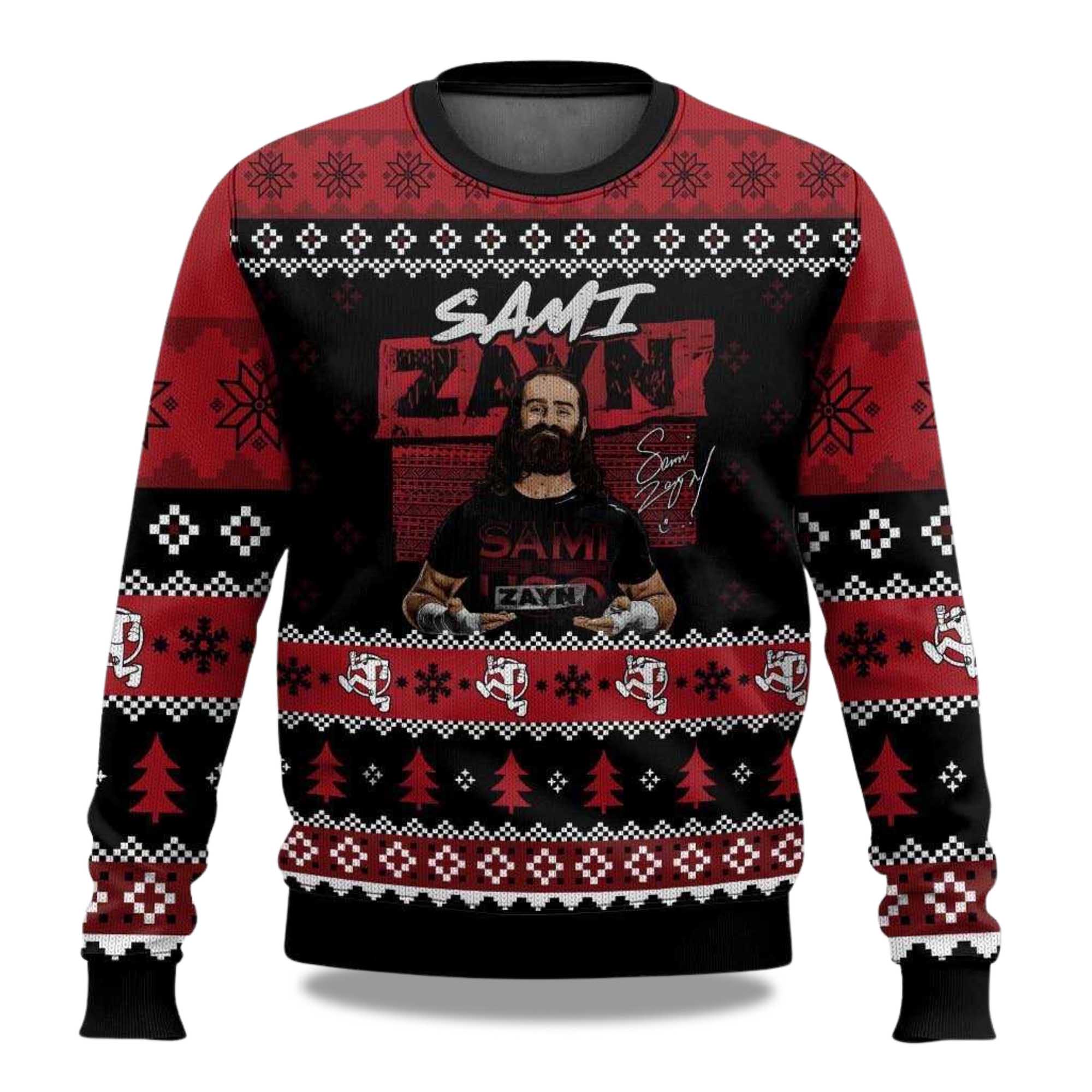 2025 Sami Zayn Christmas Ugly Sweater