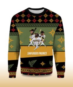 Alternative view of 2025 San Diego Padres Media Guide Ugly Christmas Sweater