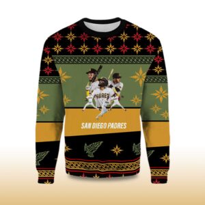 Alternative view of 2025 San Diego Padres Media Guide Ugly Christmas Sweater