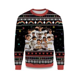 2025 San Diego Padres Team Roster Ugly Christmas Sweater