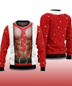 Alternative view of 2025 Santa Abs Body Ugly Christmas Sweater
