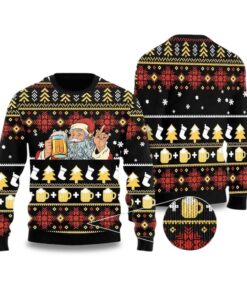 2025 Santa Beer Christmas Ugly Christmas Sweater