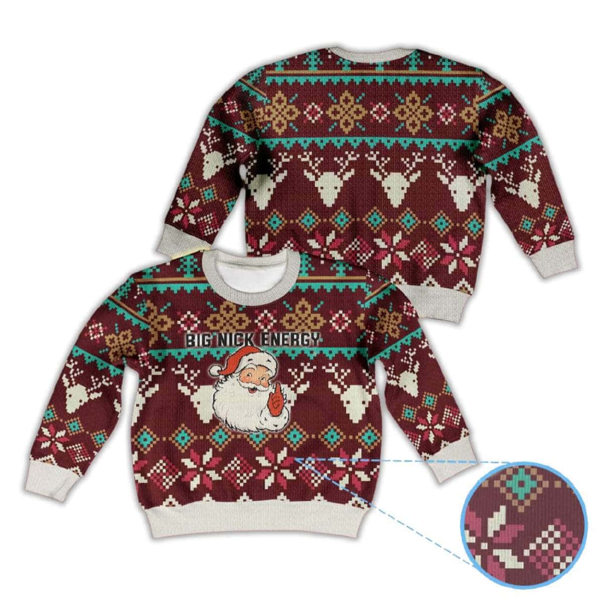 Alternative view of 2025 Santa Claus Big Nick Energy Ugly Christmas Sweater