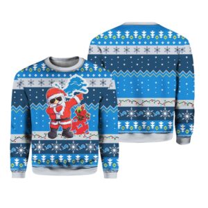 Alternative view of 2025 Santa Claus Detroit Ugly Christmas Sweater - Grishko.com