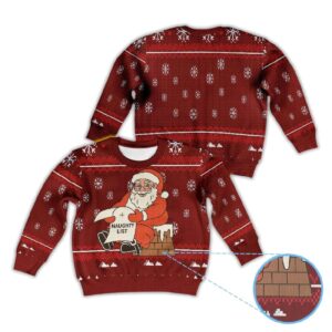 Alternative view of 2025 Santa Claus Naughty List Ugly Christmas Sweater