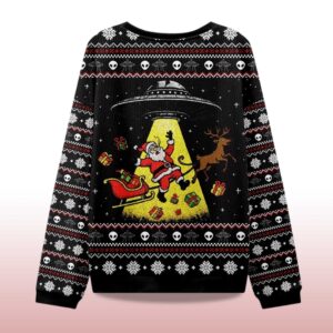 Alternative view of 2025 Santa Claus Was Kidnapped By Aliens Christmas Ugly Sweater
