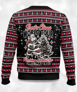 Alternative view of 2025 Santa Claus World Tour Rocking Around The Christmas Tree Ugly Christmas Sweater