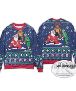 2025 Santa Elf Reindeer Baseball Ugly Chirstmas Sweater