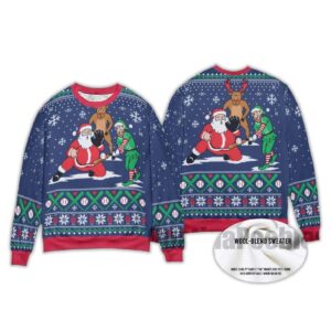 2025 Santa Elf Reindeer Baseball Ugly Chirstmas Sweater