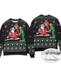 Alternative view of 2025 Santa Elf Reindeer Baseball Ugly Chirstmas Sweater