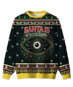 2025 Santa Is Watching You Ugly Christmas Sweater