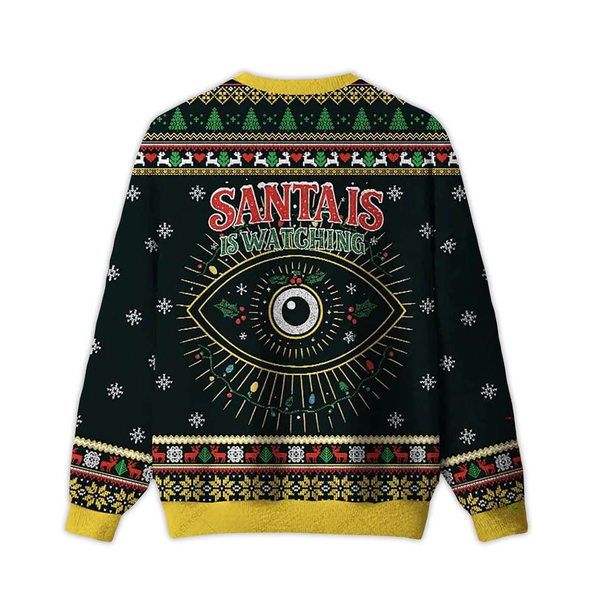 Alternative view of 2025 Santa Is Watching You Ugly Christmas Sweater
